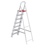 Escada De Alumínio Dupla 7 Degraus Natural 120kg Reisam - Imagem 2