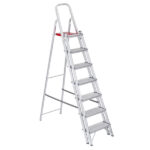 Escada De Alumínio Dupla 7 Degraus Natural 120kg Reisam