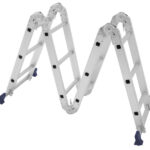 Escada De Alumínio Mor Multifuncional 4x3 12 Degraus Capacidade Para 150kg - Imagem 9