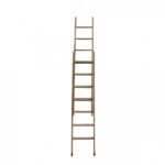 Escada Madeira Eucalipto Alongável 2 Partes De 7 Degraus - Volpato, Tamanho: 7 Degraus