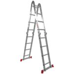 Escada Multifuncional Em Alumínio 4x4 150kg Worker