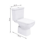 Kit Vaso Sanitário com Caixa Acoplada e Assento Branco Duplo Acionamento 3/6L Vertical Lyon Plus Sensea - Imagem 9