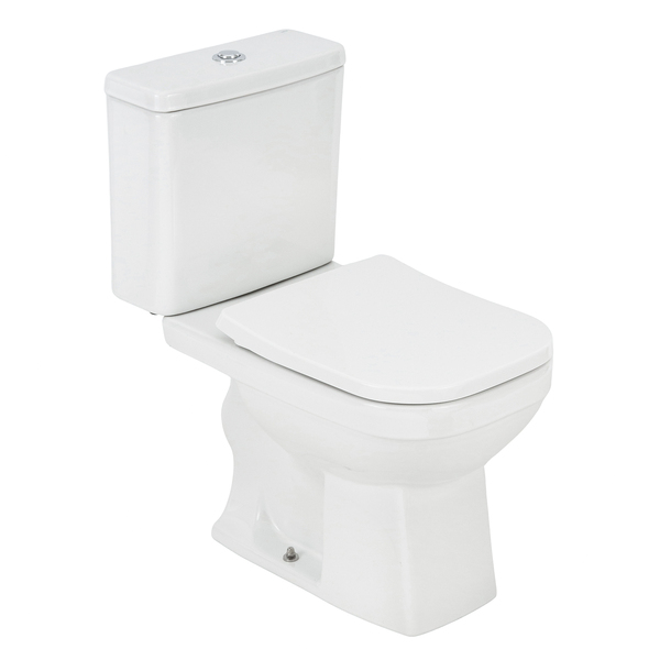 Kit Vaso Sanitário com Caixa Acoplada e Assento Branco Duplo Acionamento 3/6L Vertical Quadra Deca - Imagem 3