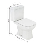 Kit Vaso Sanitário com Caixa Acoplada e Assento Branco Duplo Acionamento 3/6L Vertical Quadra Deca - Imagem 8
