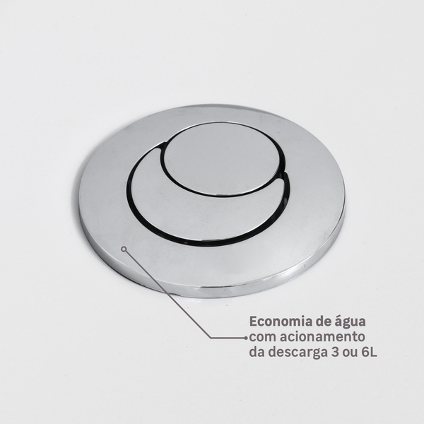 Kit Vaso Sanitário com Caixa Acoplada e Assento Branco Duplo Acionamento 3/6L Saída Vertical Thema Incepa - Imagem 6