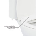 Kit Vaso Sanitário com Caixa Acoplada e Assento Branco Duplo Acionamento 3/6L Saída Vertical Thema Incepa - Imagem 7