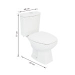 Kit Vaso Sanitário com Caixa Acoplada e Assento Branco Duplo Acionamento 3/6L Saída Vertical Thema Incepa - Imagem 9