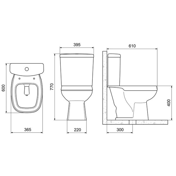 Kit Vaso Sanitário com Caixa Acoplada e Assento Soft Close Avant Incepa Branco Brilhante. - Imagem 3