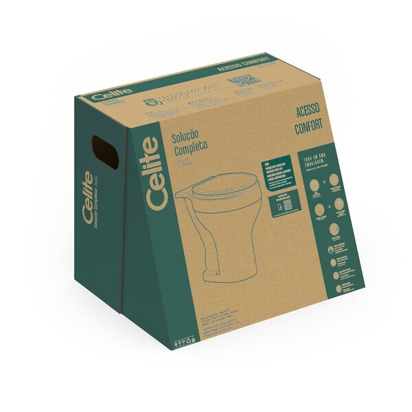 Kit Vaso Sanitário Convencional Com Assento Acesso Confort Celite Branco Brilhante - Imagem 8