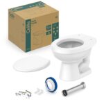 Kit Vaso Sanitário Convencional Com Assento Pp Kids Celite Branco Brilhante - Imagem 3