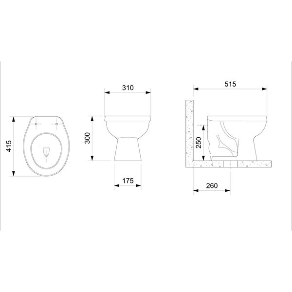 Kit Vaso Sanitário Convencional Com Assento Pp Kids Celite Branco Brilhante - Imagem 4