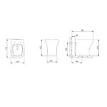 Kit Vaso Sanitário Rimless Com Assento Pp Softclose Vip Celite Branco Brilho - Imagem 4