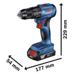 Furadeira e Parafusadeira de Impacto Bosch Brushless 2 Bateria 18V 1/2" GSB 185-LI 2B - Imagem 4