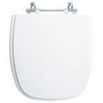 Tampa Vaso Sanitário Madeira Laqueada Fit Branco Para Bacia Celite