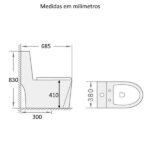 Vaso Sanitário Acoplado (monobloco) Imperial Diamond Gold - Imagem 9