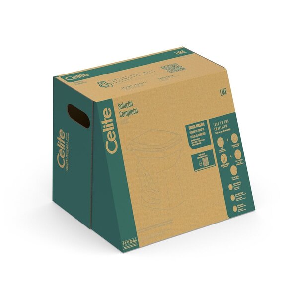 Vaso Sanitário Convencional Com Assento Like Celite Branco Brilhante - Imagem 6