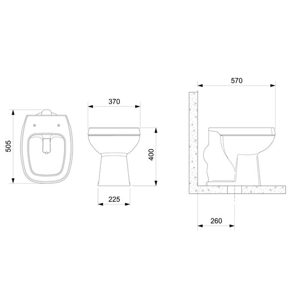 Vaso Sanitário Convencional Com Assento Soft Close City Celite Branco Brilhante - Imagem 3