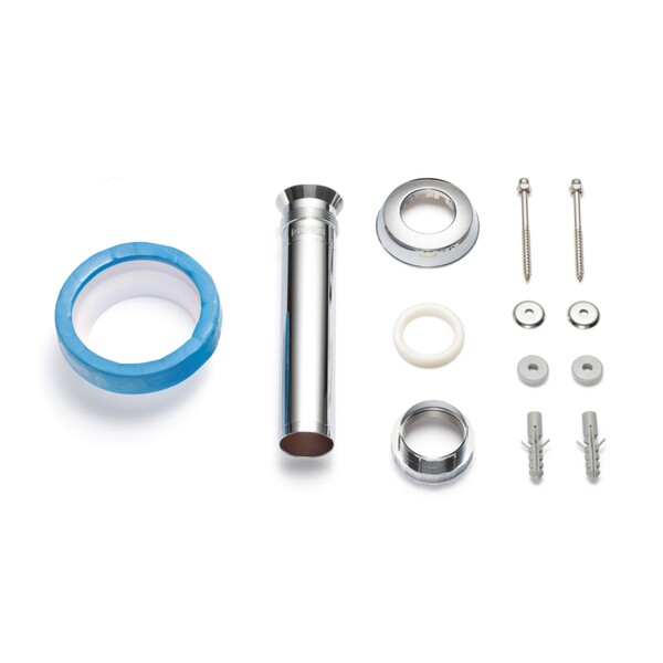 Kit Vaso Sanitário Convencional para Descarga de Parede com Assento Branco Vertical Lille Sensea - Imagem 4