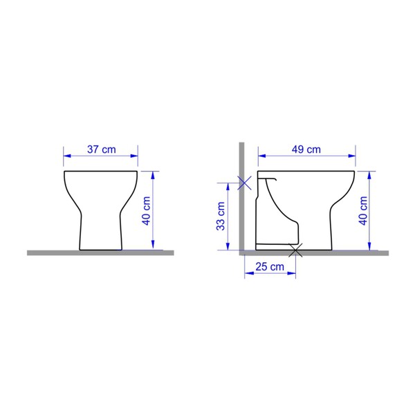 Kit Vaso Sanitário Convencional para Descarga de Parede com Assento Branco Vertical Lille Sensea - Imagem 5