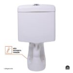 Vaso Sanitário Monobloco Caixa Acoplada Privada Taquaras Pingoo.casa - Branco - Imagem 5