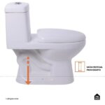 Vaso Sanitário Monobloco Caixa Acoplada Privada Taquaras Pingoo.casa - Branco - Imagem 7