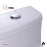Vaso Sanitário Monobloco Caixa Acoplada Privada Taquaras Pingoo.casa - Branco - Imagem 3