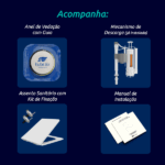 Vaso Sanitário Monobloco Completo - Caixa Acoplada Privada Diamante Tubrax - Imagem 9