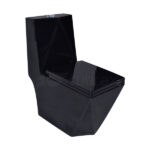 Vaso Sanitário Monobloco Completo Caixa Acoplada Privada Preto Modelo Diamante Tubrax