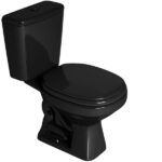 Vaso Sanitário para Caixa Acoplada Preto Saída Vertical Aspen Deca