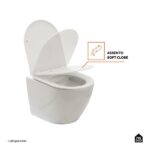 Vaso Sanitário Suspenso Saída Horizontal Hematita Pingoo.casa - Branco - Imagem 3